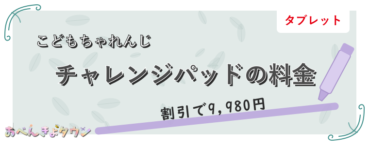 チャレンジパッドの料金